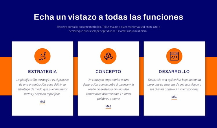 Echa un vistazo a todas las funciones Plantilla HTML5