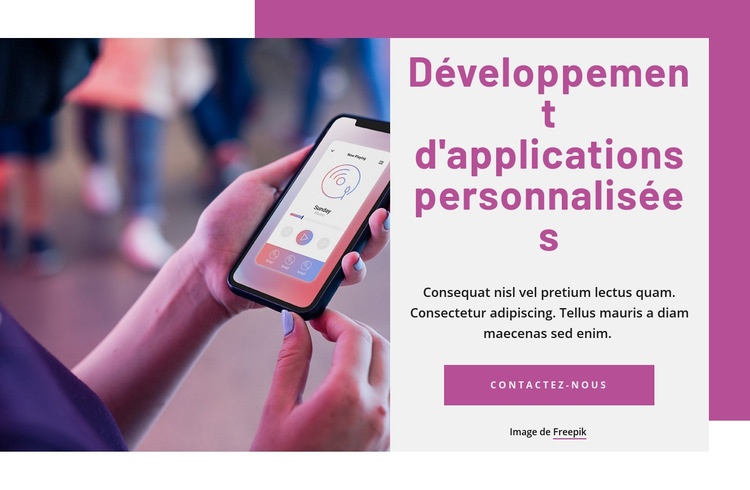 Développement d'applications personnalisées Conception de site Web