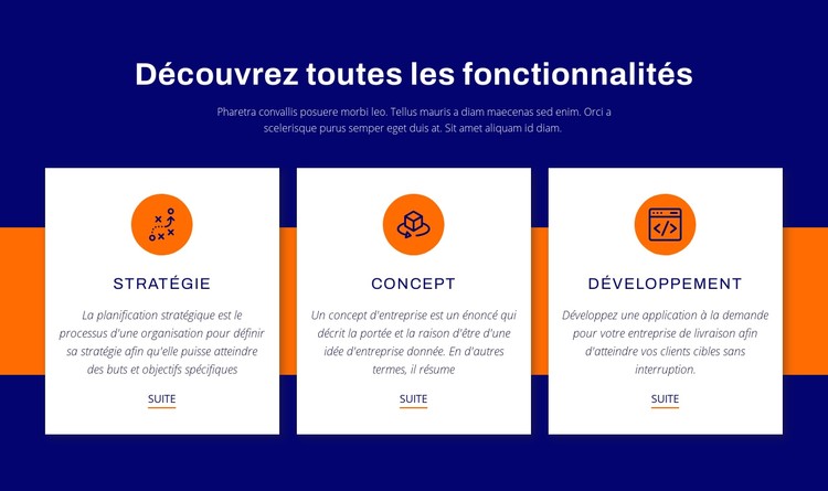 Découvrez toutes les fonctionnalités Modèle CSS