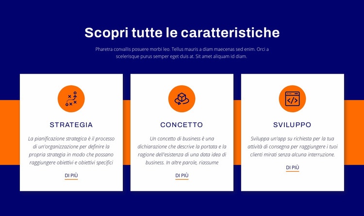 Scopri tutte le caratteristiche Progettazione di siti web