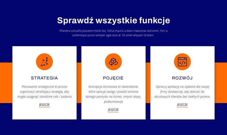 Sprawdź wszystkie funkcje Szablon HTML5