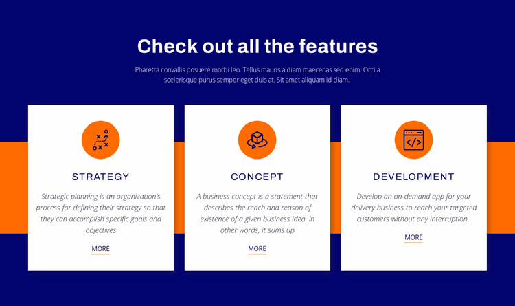 Check out all the features Landing Page