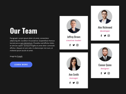About Our Team Block Website Creator