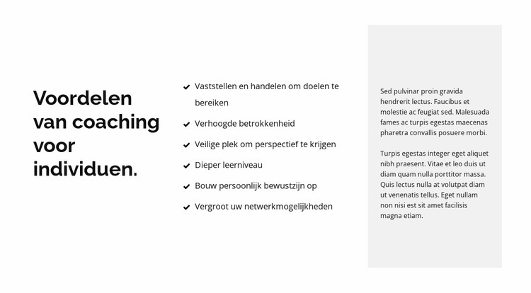 Lijsttitel en tekst Html Website Builder