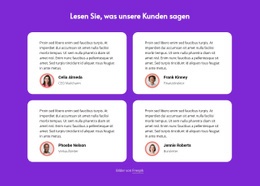 Lesen Sie, Was Unsere Kunden Sagen - Benutzerdefinierte HTML5-Vorlage