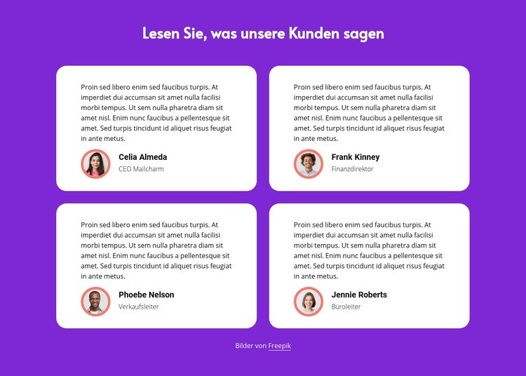 Lesen Sie, was unsere Kunden sagen Website design