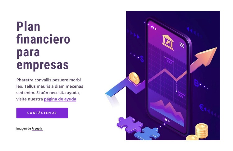 Plan financiero para empresas Plantilla HTML5