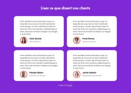 Menu CSS Pour Lisez Ce Que Disent Nos Clients