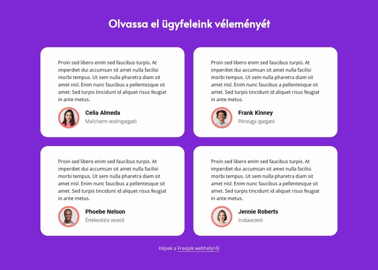 Olvassa el ügyfeleink véleményét Sablon