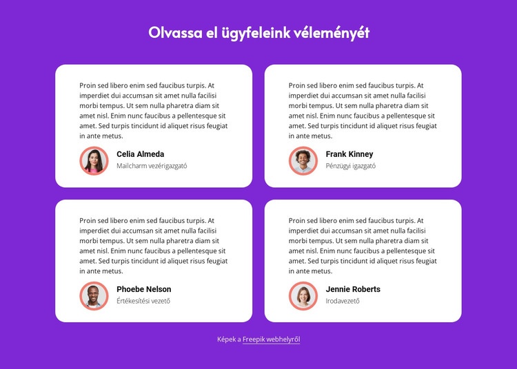 Olvassa el ügyfeleink véleményét WordPress Téma