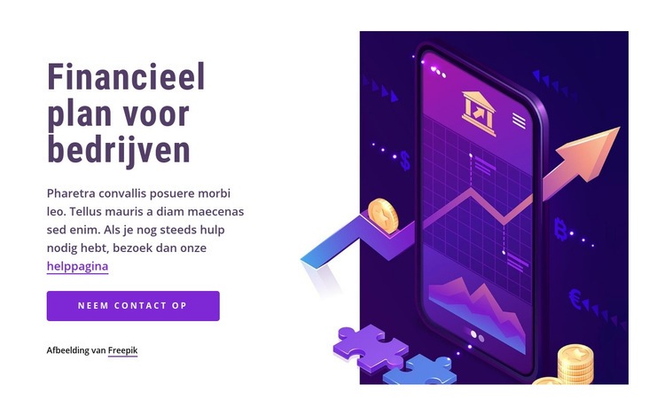 Financieel plan voor bedrijven HTML5-sjabloon