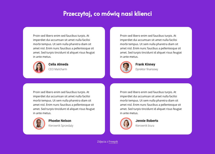 Przeczytaj, co mówią nasi klienci Motyw WordPress