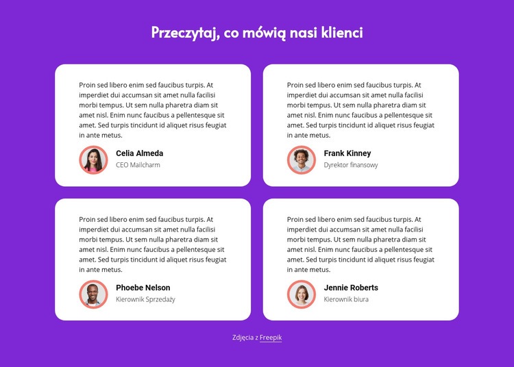 Przeczytaj, co mówią nasi klienci Projekt strony internetowej