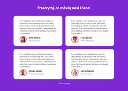 Przeczytaj, Co Mówią Nasi Klienci Szablony Html