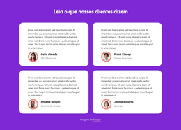 Leia O Que Nossos Clientes Dizem - Tema WordPress Para Download Gratuito