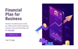 Financial Plan For Business - Functionality Web Page Design