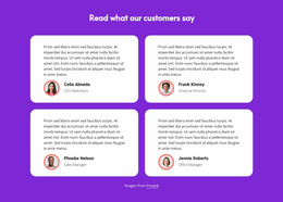Web Design For Read What Our Customers Say