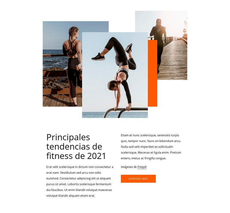 Principales tendencias de fitness Plantillas de creación de sitios web