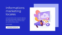 Informations Marketing Locales - Belle Maquette De Site Web