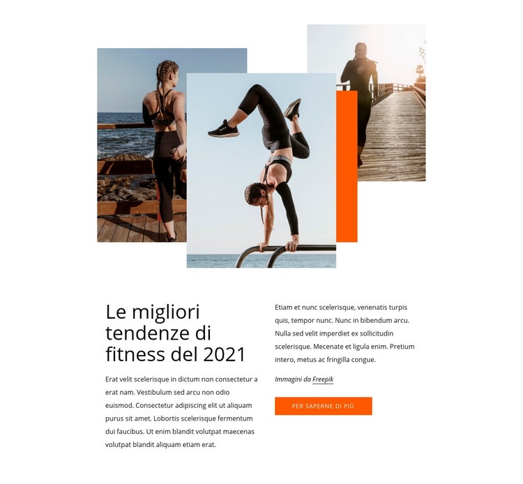 Le migliori tendenze di fitness Costruttore di siti web HTML