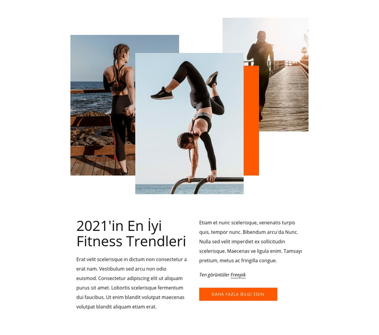 En iyi fitness trendleri Web Sitesi Şablonu