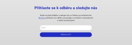 Přihlaste Se K Odběru A Sledujte Nás – Web Se Stažením Šablony HTML