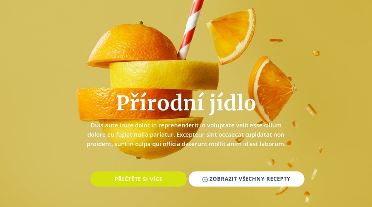 Přírodní šťávy a jídlo Téma WordPress