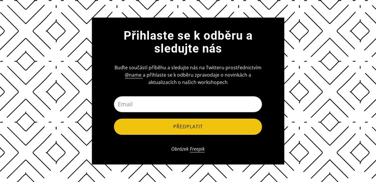 Sledujte nás na pozadí se vzorem Téma WordPress