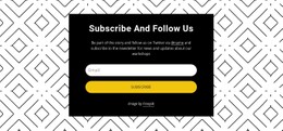 Follow Us On Pattern Background Basic Html Template With CSS