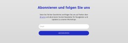 CSS-Menü Für Abonniere Und Folge Uns