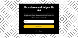 Folgen Sie Uns Auf Musterhintergrund Einfache HTML-Vorlage Mit CSS