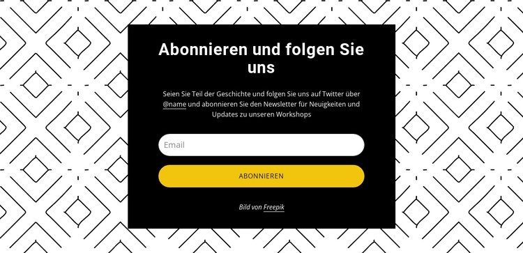 Folgen Sie uns auf Musterhintergrund CSS-Vorlage