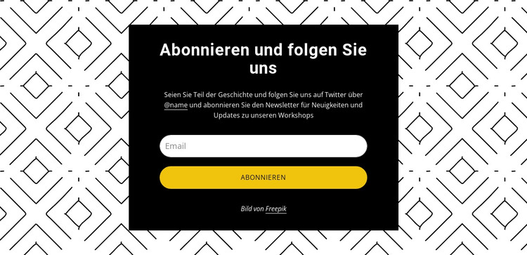 Folgen Sie uns auf Musterhintergrund HTML-Vorlage