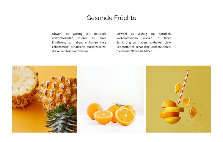 Galerie mit Naturkost HTML Website Builder