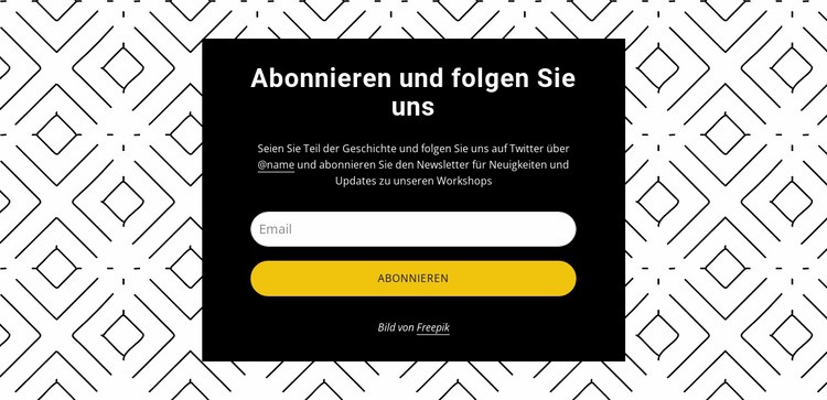 Folgen Sie uns auf Musterhintergrund Website Builder-Vorlagen