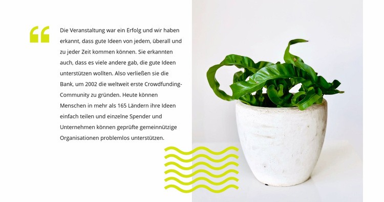 Home Pflanzenpflege Website-Modell