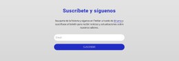 Suscríbete Y Síguenos: Plantilla De Página HTML5