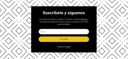 Síguenos En El Patrón De Fondo - Plantilla HTML