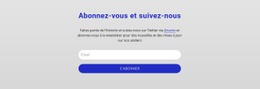 Conception De Sites Web Polyvalents Pour Abonnez-Vous Et Suivez-Nous