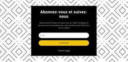 Conception De Site Prête À L'Emploi Pour Suivez-Nous Sur Fond De Motif