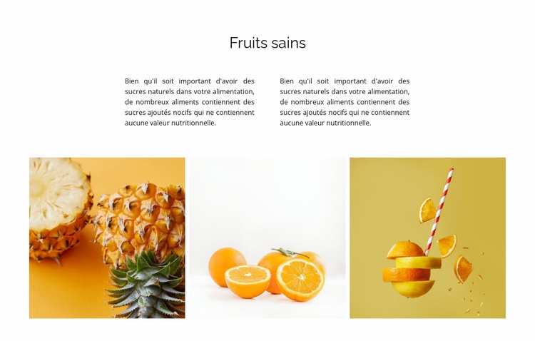 Galerie avec de la nourriture naturelle Créateur de site Web HTML