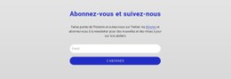 Menu CSS Pour Abonnez-Vous Et Suivez-Nous