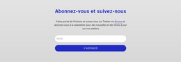 Abonnez-Vous Et Suivez-Nous - Thème WordPress Exclusif