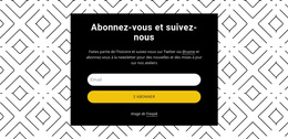 Thème WordPress Suivez-Nous Sur Fond De Motif Pour N'Importe Quel Appareil
