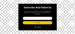 Follow Us On Pattern Background - HTML Template