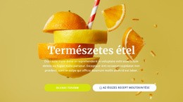 Természetes Gyümölcslevek És Ételek - HTML Webhely Elrendezés