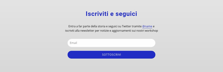 Iscriviti e seguici Modello Joomla