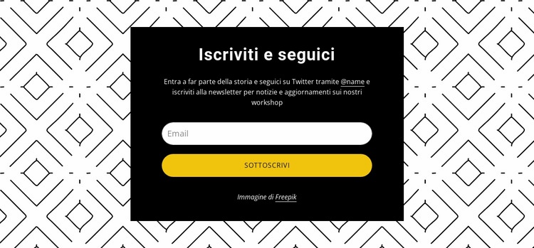 Seguici sullo sfondo del modello Modello