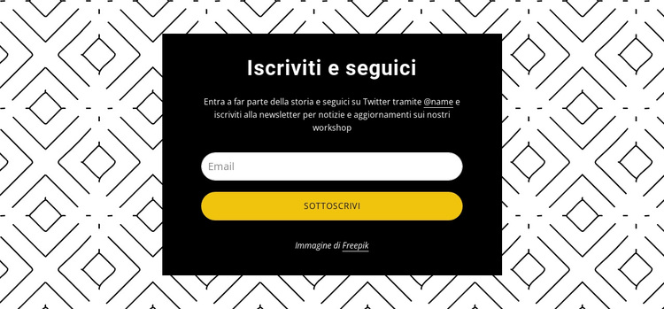 Seguici sullo sfondo del modello Tema WordPress