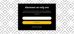 Volg Ons Op Patroonachtergrond Eenvoudige Html-Sjabloon Met CSS